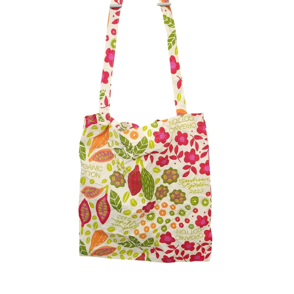 Gudrun Sjoden 2023 Organic Cotton Tote Bag Botanical Floral Reusable Shopper
